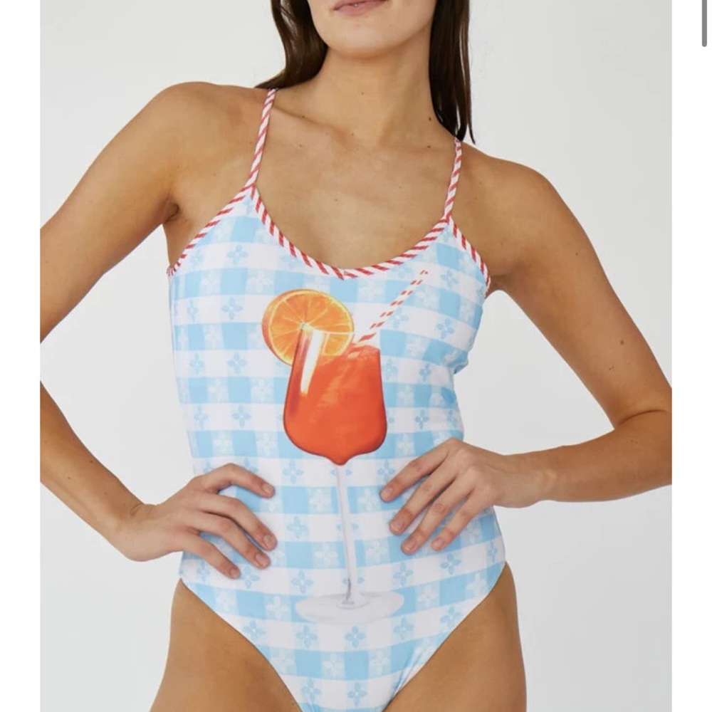 Rachel Antonoff Red and Blue Patterned Garment